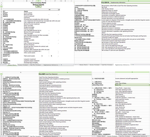 財務報表翻譯 財務報表翻譯